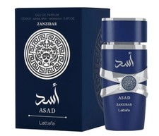 Asad Zanzibar by Lattafa for Men Eau de Parfum Spray 3.4 Oz New in Box