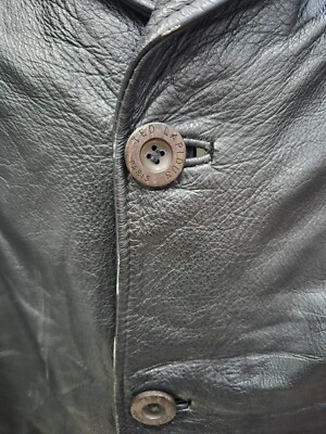 Ted Lapidus Used Leather Jacket For Men Size 52 Black LLR75 | eBay
