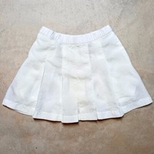 READ Vintage Reebook White Pleated Pocket Tennis Skirt - Size 6 Waist 24
