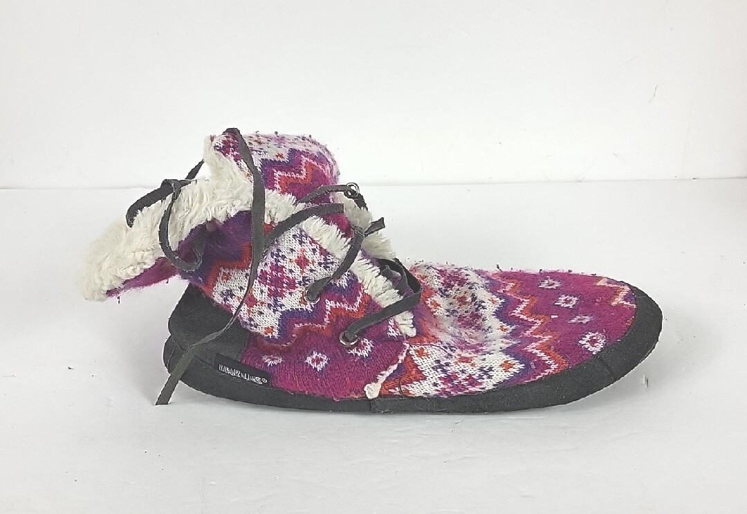 SAOLA Stivali ciabatte donna MUK LUKS; multicolore; suola marrone; grandi 8 9; WPL 6134;