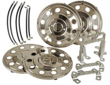 4x Radkappen 16" passend für Iveco Daily (Typ 35-50C) Caravan Ventilverlängerung