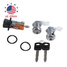 Ignition Switch Lock Cylinder And 2 Door Lock Cylinders And 2 Keys For Ford