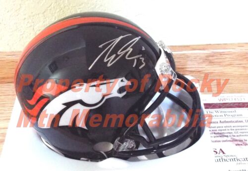 Denver Broncos TREVOR SIEMIAN Signed Mini Helmet SALE - Afbeelding 1 van 2