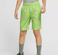Nike Boy's Dri-Fit Standard Shorts Size L, CJ7741-358 Graphic Green Gray NWT