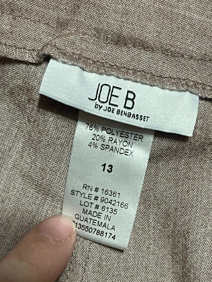 Joe B Pants, Women's Junior Size 13, Brown, Dress Pants, Flared Leg - Image 3 of 4