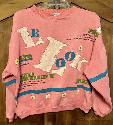 Brittania Vintage Pink Colored Short Sweatshirt Size Medium