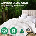 Aus Made King Single Microfiber Microfibre Bamboo Winter Down Quilt Duvet Doona