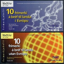 ICELAND. 1996. 350 Kr and 550 Kr. Europa. 2 booklets. MNH (H30-H31)