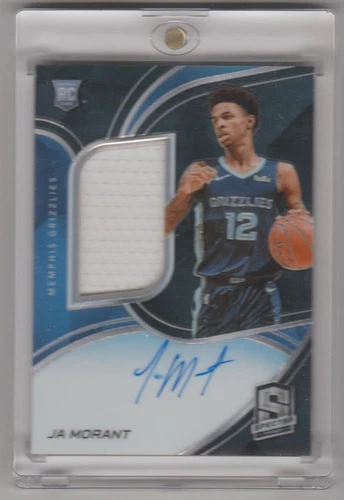JA MORANT 2019-20 Spectra Rookie Patch On Card Auto RC#191 Silver SP #D/99 *RPA*