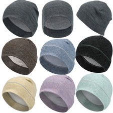 Winter Fleece Skull Cap Helmet Liner Cycling Running Beanie Hat for Cold Weather