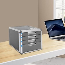 Metal Schubladenbox 4 Schubladen A4 Organizer Büro Dokumenten Aufbewahrungsbox