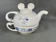Disney Parks Gourmet Mickey Tea Set For One Oh Boy White And Blue