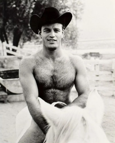 Bruce of LA Gay Cowboy Riding Horse Shirtless Vintage - 17" x 22" Fine