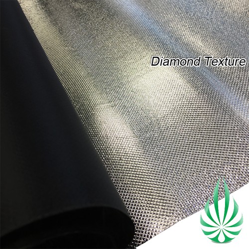 Hydroponics Diamond Mylar On Fabric Hydro Film Grow Room Liner 1.48x30M Roll - Picture 2 of 3