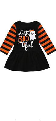 NEU MIT ETIKETT Mädchen Säugling Kleinkind ''Just BOO-tiful'' Halloween Kleid - KOSTENLOSER VERSAND