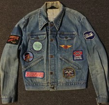 Vtg 70s Denim Patches Distress Jacket S Harley Jimi Hendrix Deep Purple Rock 80s