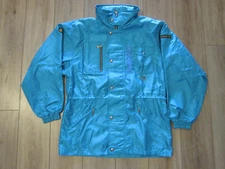 Vintage Men's Descente Ski Parka Jacket Outer Soft Shell Teal Retro 80s 90s Sz M