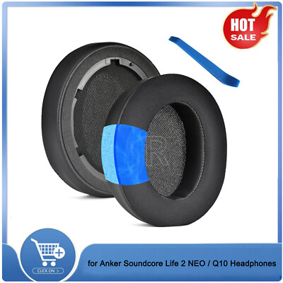 2Pcs Ear Pads Cushion Replacement for Anker Soundcore Life 2 NEO/Q10 Headphones