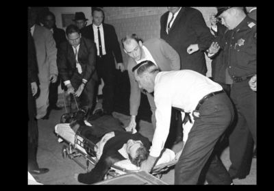 Lee Harvey Oswald After Shot PHOTO on Stretcher, Jack Ruby John F Kennedy JFK