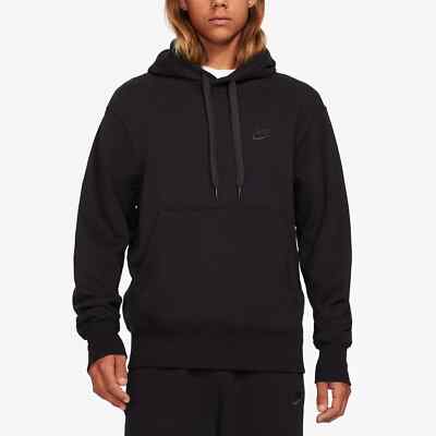 plain black nike hoodie mens
