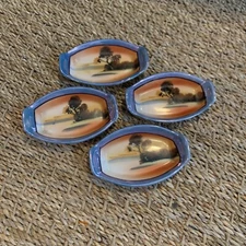 Set If 4 Porcelain Open Salt Cellars/Sauce Dish Chikaramachi Lusterware