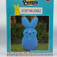 4 ft Peeps Inflatable Blue Bunny Rabbit 48"x23" NIB