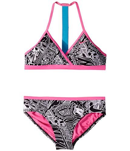 Бикини с Т-образной спинкой Nike Kids для девочек (для маленьких детей/для больших детей) Черный MD (10-12 размера