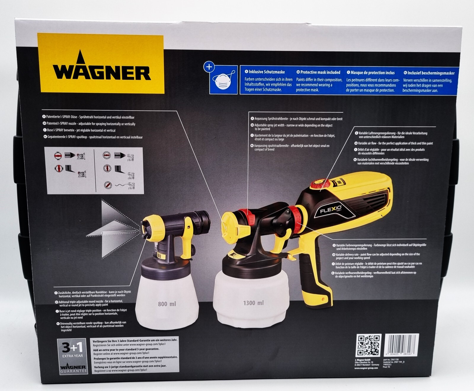 Wagner W 590 Flexio Farbsprühsystem Lacke Lasuren Wandfarbe Sprühgerät