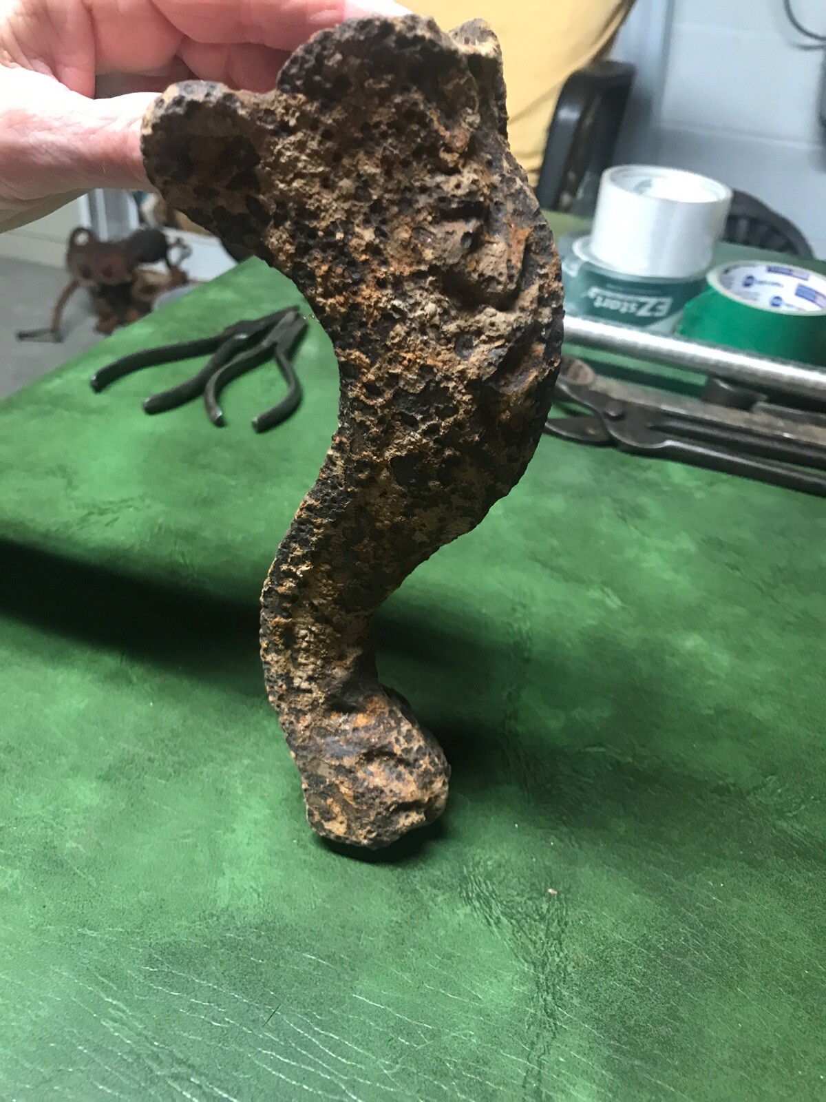 Antique Cast Iron Leg for Wood, Coal, Pot Belly Or Parlor Stove Parts