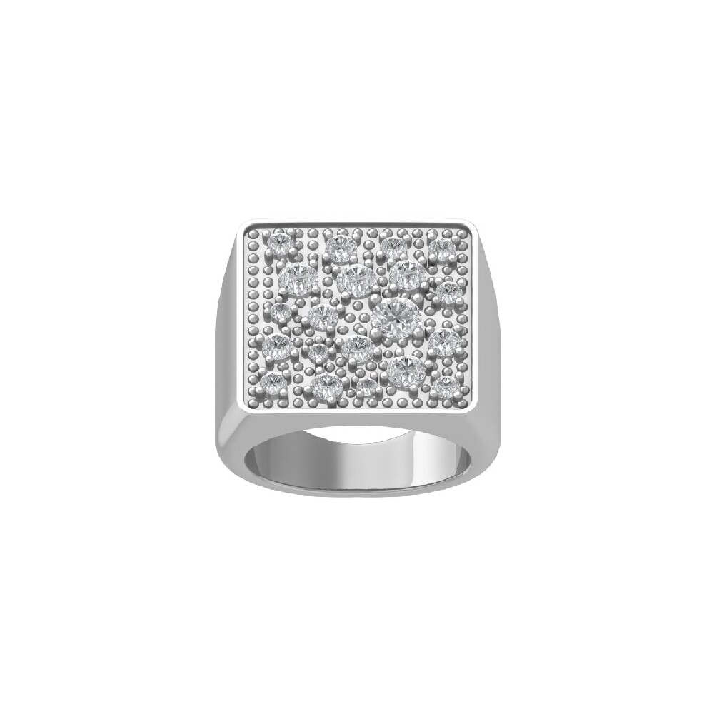 Sterling Silver Round 2Ct Certified Lab Grown Diamond Band Ring