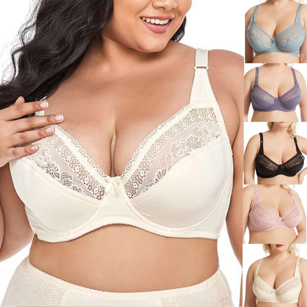 Large Bosom Huge Cup Women Bras Underwired Brassiere Plus Size Bralette  Lingerie