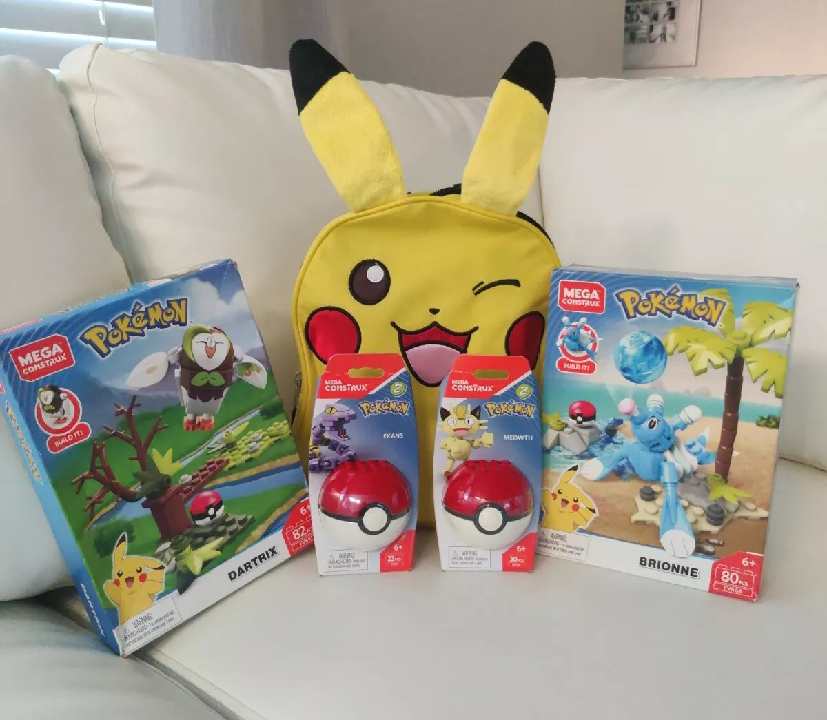 BNIB Onix Super Battle Mega Construx Pokemon Meowth Ekans Staryu Pikachu  Porygon