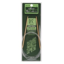 Clover Takumi Bamboo Circular 48-Inch Knitting Needles, Size 4
