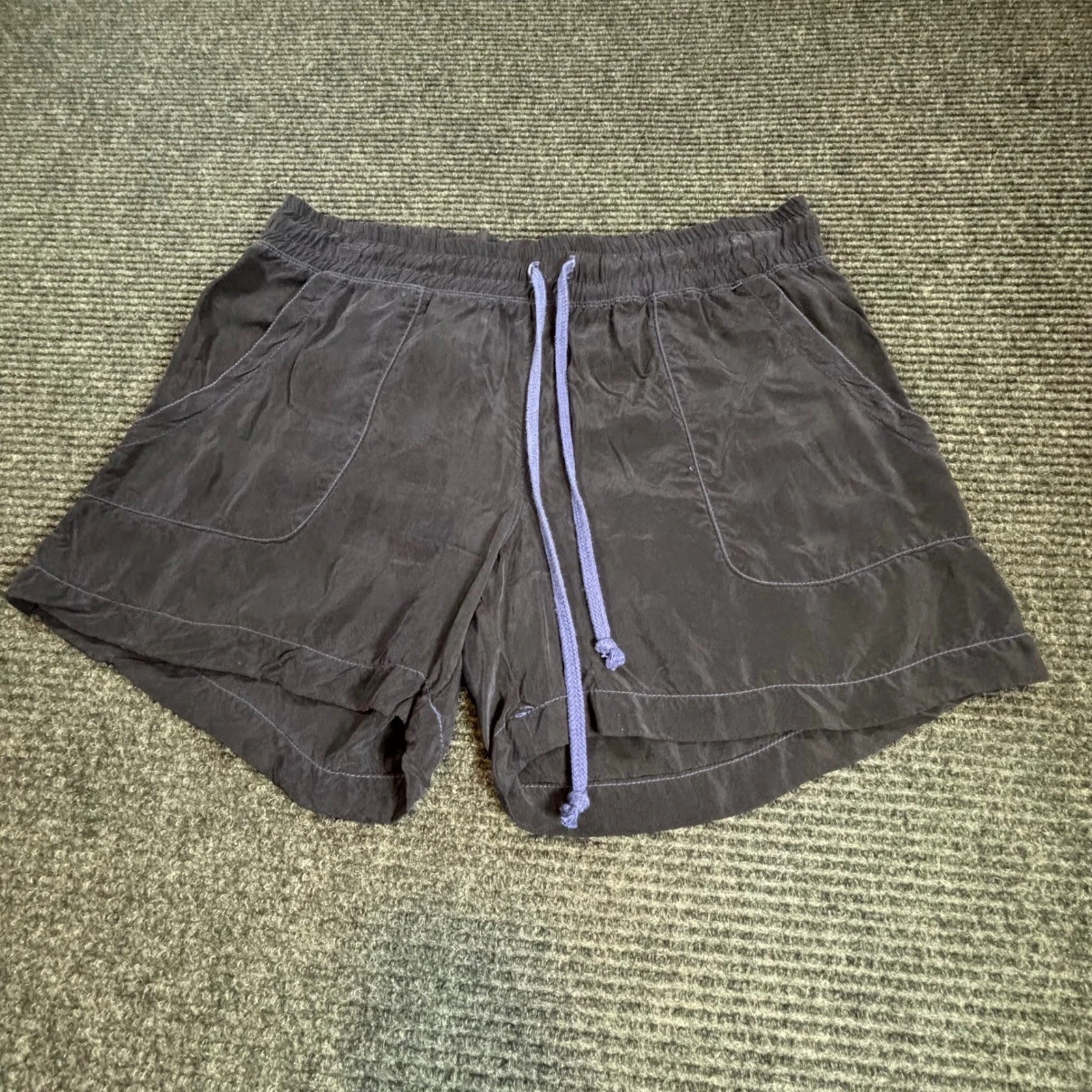 Hard Tail Forever Womens Cupra Drawstring Shorts Blue Charcoal BEM-05 Size L