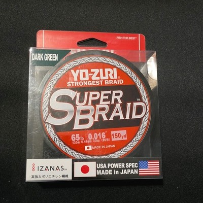 Yo-Zuri SuperBraid Dark Green 150 Yards Superbraid Braided Big Game Fishing Line
