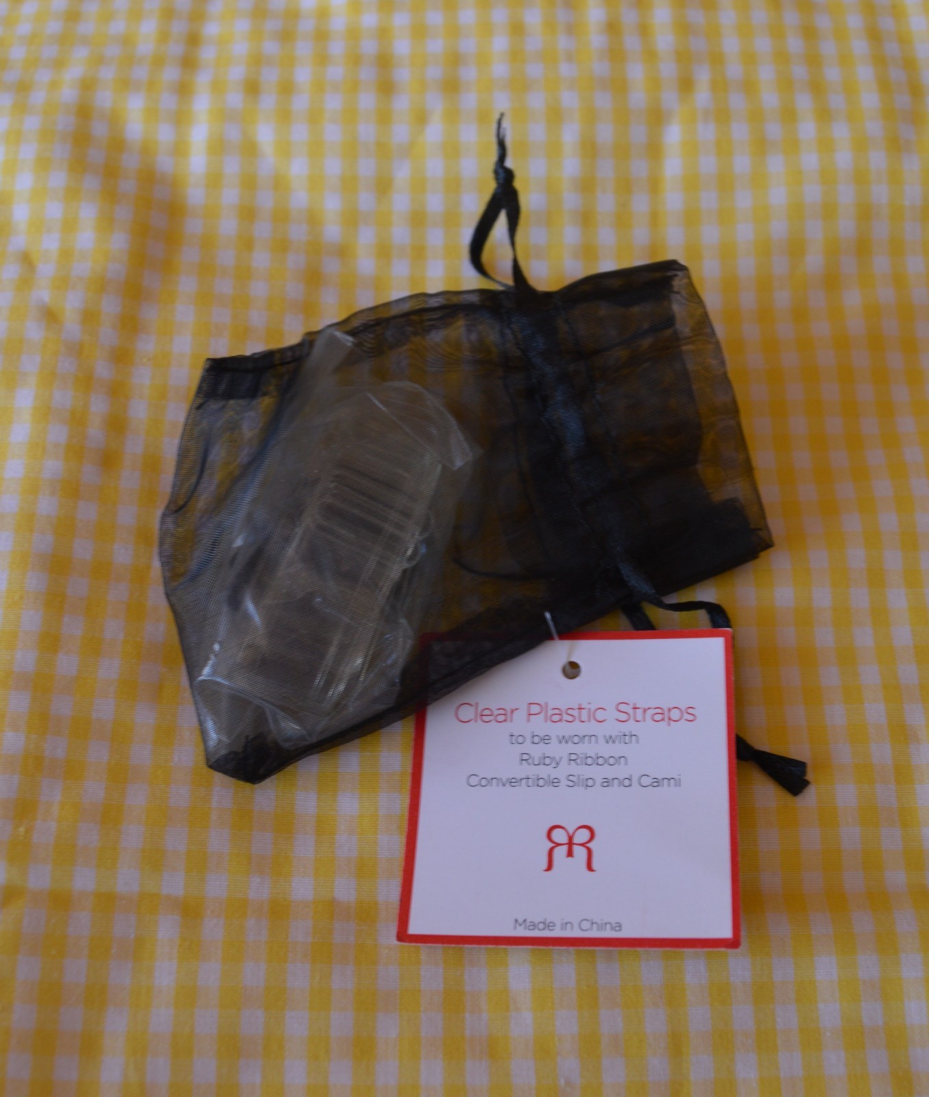 Ruby Ribbon #0359 Clear Adjustable Straps w Black… - image 4