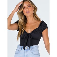 Princess Polly Black Medina Bodysuit