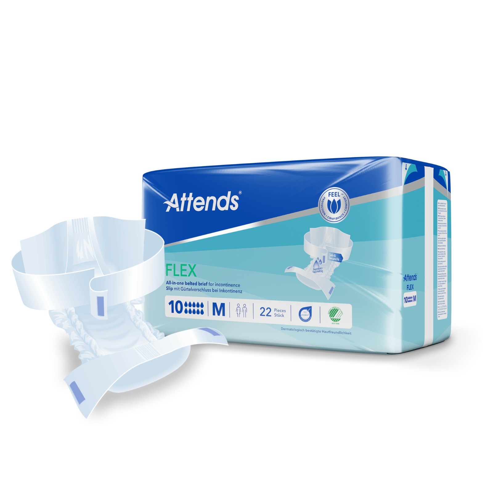 Attends Flex Nappies Size 10M x4 Pack of 22 37289 ATN20681 - Image 4