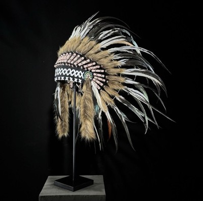 Beautiful remake of an Indian Headdress on a custom stand