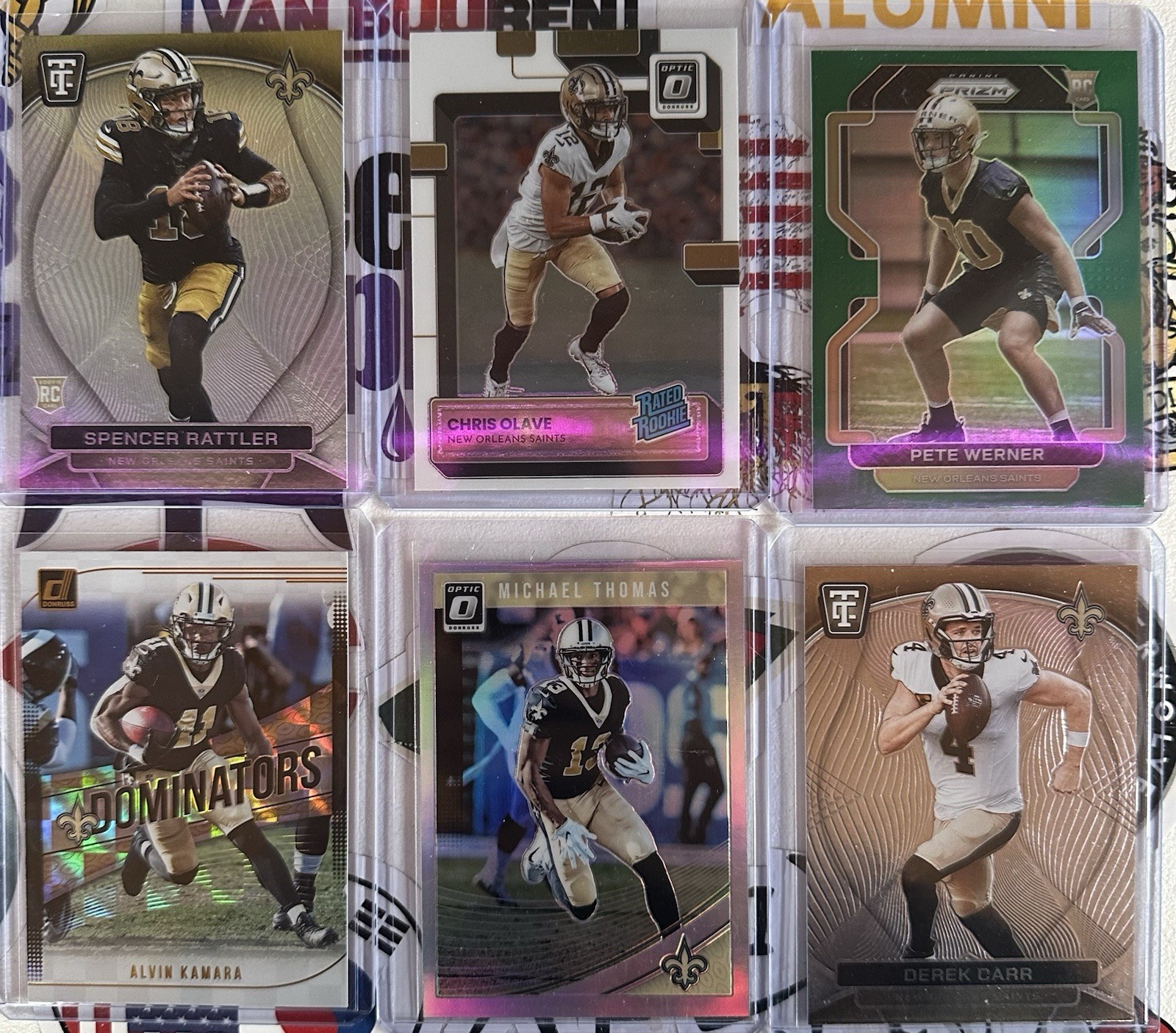 New Orleans Saints Rookie Parallel Lot(10 cards)