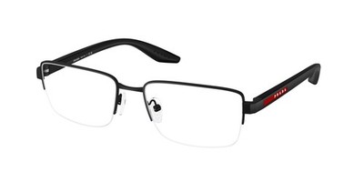 PRADA LINEA ROSSA PS 51SV DG01O1 Rubbered Black Demo Lens 56 mm Men's Eyeglasses
