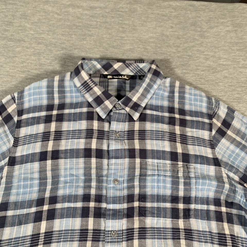 Travis Mathew Shirt Mens XL Plaid Short Sleeve Button Up Casual Golf - Image 4 of 4