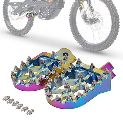 Electric Dirt Bike Wide Foot Pegs CNC Compatible with Surron LBX ERide Pro
