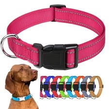Dog Collar Reflective Adjustable, Padded, 3 Sizes: Small, Medium, Large Durable