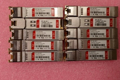 Lot 10 Fiberstore SFP-GB-GE-T 1000BASE-T FS 1GT SFP Transceiver