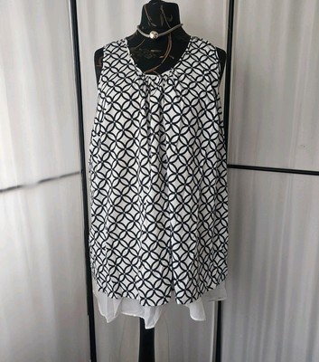Daniel Rainn Damen Bluse Tunika Ärmellos Gr. 2XL Wie Neu