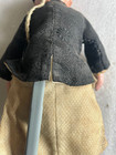 Antique/Vintage Tin Toy Rickshaw Carriage – Ives Era? Mixed Material w/ Figure — photo 6
