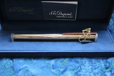 S.T. Dupont Classique Fountain Pen, 925 Silver with Gold Vermeil - 18k Gold Nib