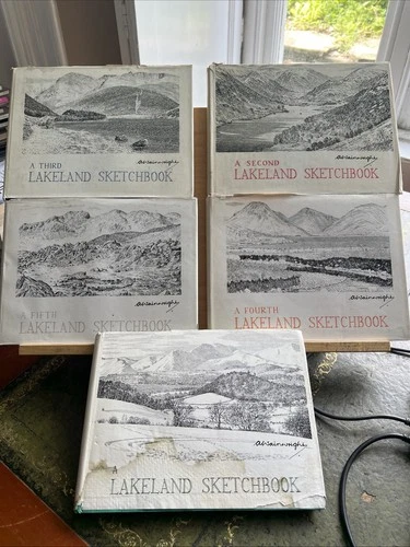 5 Lakeland Sketchbooks - A Wainwright - Westmorland Gazette Vols 1-5