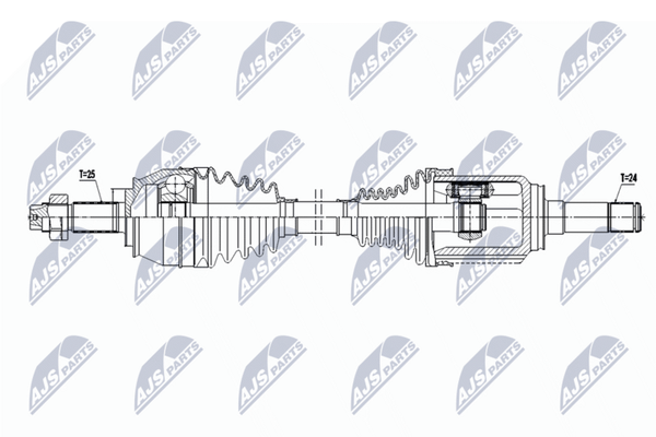 NTY Antriebswelle NPW-FT-097 Passend FüR Fiat Opel-image